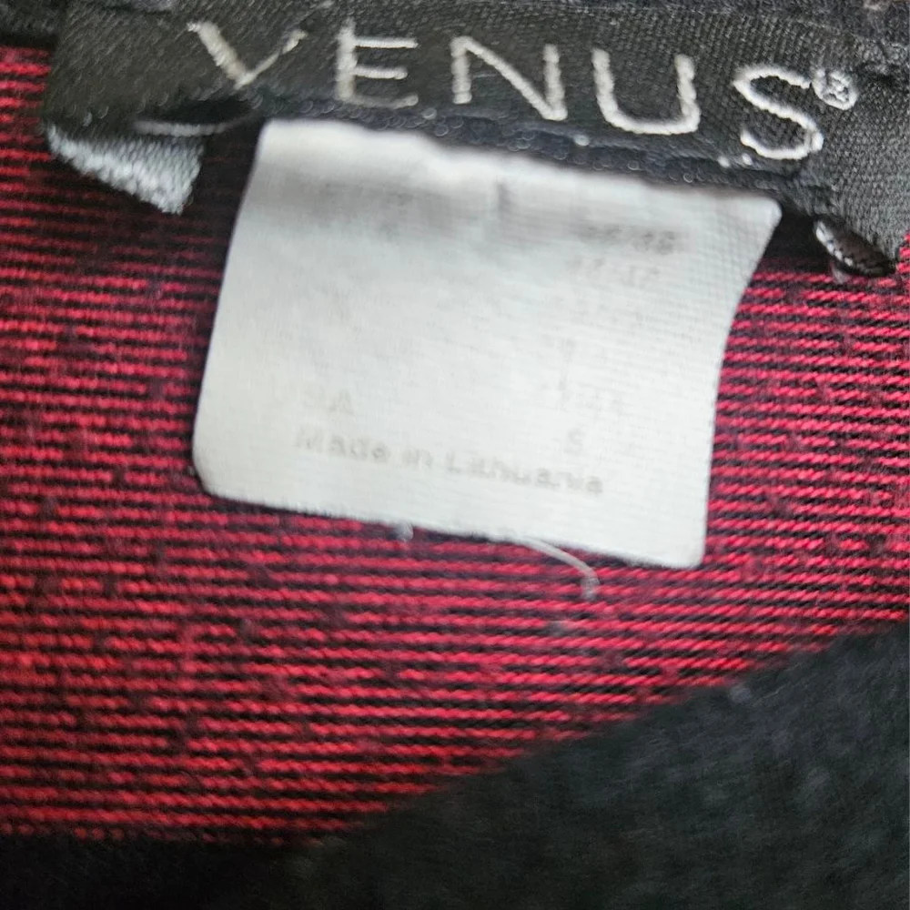 Venus Small Red Black Stripe Layered Long Sleeve Top - Picture 7 of 7